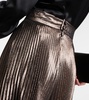 Elegante Panteon silk-blend lamé wide-leg pants