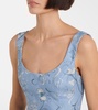 Pluma Lymanopoda appliqué linen minidress