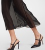 Silk georgette midi dress