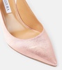 Bow Tie 85 metallic pumps