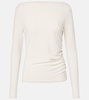 Catullo ruched crêpe jersey top