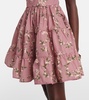 Lima Wisteria floral cotton minidress
