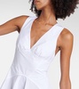 Cotton poplin midi dress