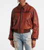 Leather bomber jacket 