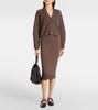 Melk virgin wool midi skirt