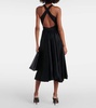 Cotton-blend midi dress