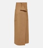 Carbone camel hair maxi skirt
