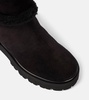 Teddi shearling-trimmed leather booties