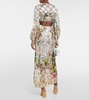 Cutout embellished silk maxi dress