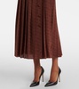 Leopard-print silk midi dress