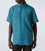 Linen bowling shirt