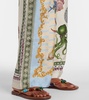 Bath House printed silk wide-leg pants