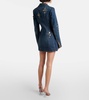 Embellished denim blazer dress