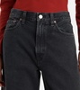 Balloon mid-rise barrel-leg jeans