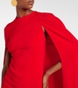 Caped midi dress
