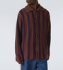 Striped mohair-blend cardigan