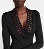 Cutout V-neck bodysuit