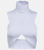 Ribbed-knit crop top