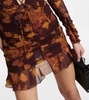 Floral silk georgette minidress