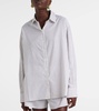 Maya striped cotton-blend shirt