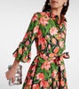 Bow-detail cotton-blend shirt dress