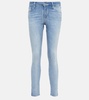 Split cuff skinny jeans