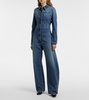 Round denim jumpsuit