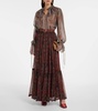 Paisley silk georgette blouse