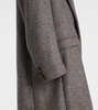 Double-breasted wool and silk-blend coat