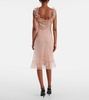 Ruffled silk organza minidress