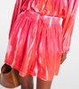Printed silk shorts