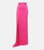 Draped satin maxi skirt