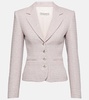 Sequined single-breasted tweed blazer