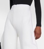 High-rise knit barrel-leg pants