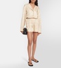 Logo silk shorts