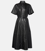 Kiera leather shirt dress