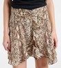Ozany snake-print silk-blend miniskirt