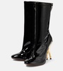 Cabaret faux leather ankle boots