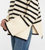 Striped turtleneck wool-blend sweater