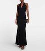 Uranio halter maxi dress