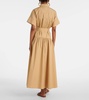 Agoraio pleated cotton shirt dress
