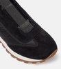 Monili suede-trimmed sneakers