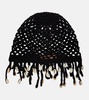 Mother Nature embellished crochet hat
