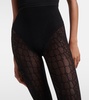 Croc-effect tights