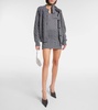 Cable-knit wool and cashmere miniskirt
