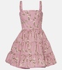 Lima Wisteria floral cotton minidress