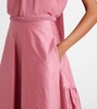 Elegante Brasile embellished satin maxi skirt