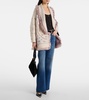 Bandana cashmere jacquard wrap cardigan