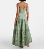 Lima floral linen maxi dress