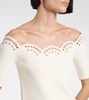 Posy scalloped off-shoulder top
